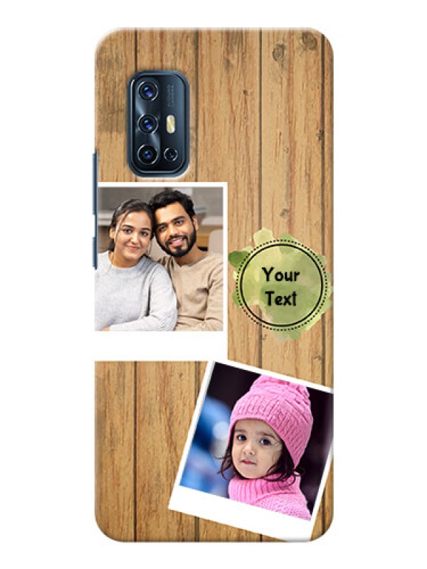 Custom Vivo V17 Custom Mobile Phone Covers: Wooden Texture Design