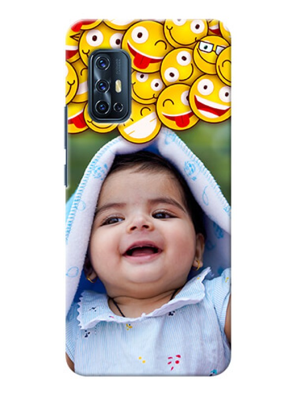 Custom Vivo V17 Custom Phone Cases with Smiley Emoji Design