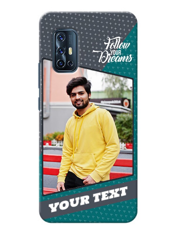 Custom Vivo V17 Back Covers: Background Pattern Design with Quote
