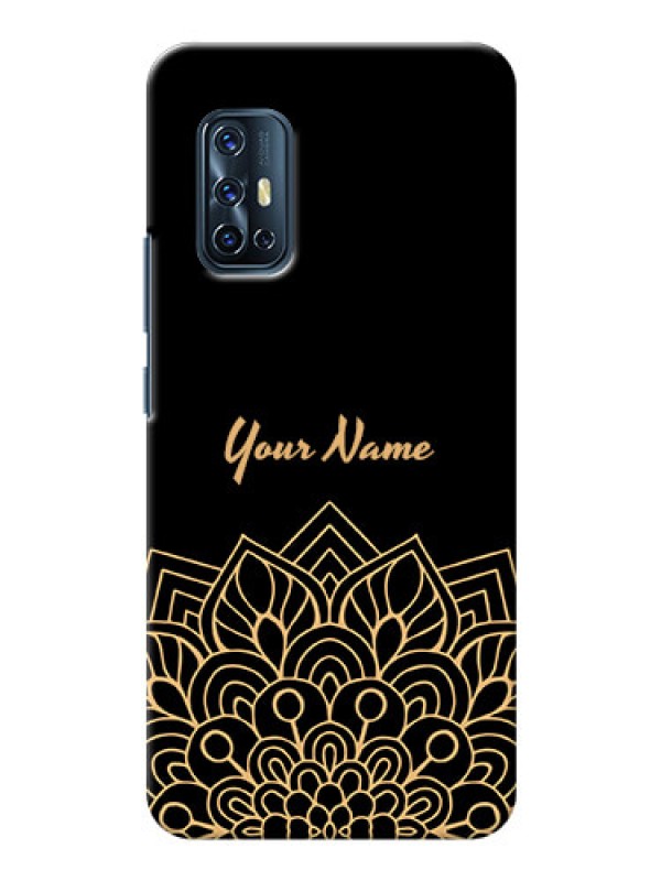 Custom Vivo V17 Back Covers: Golden mandala Design