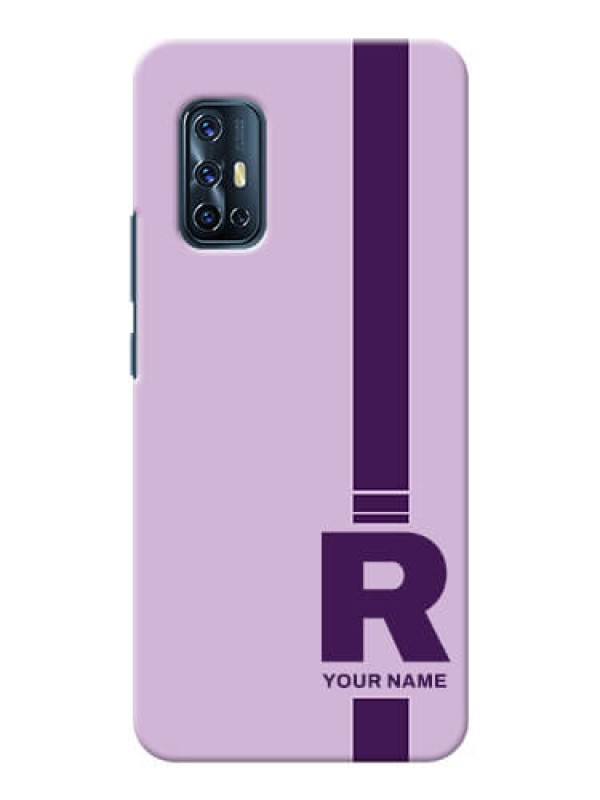 Custom Vivo V17 Custom Phone Covers: Simple dual tone stripe with name Design