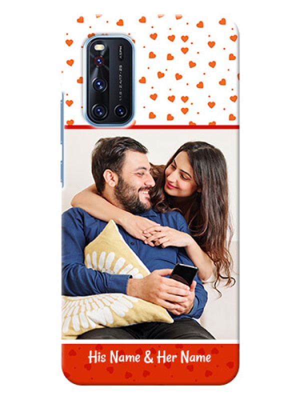 Custom Vivo V19 Phone Back Covers: Orange Love Symbol Design