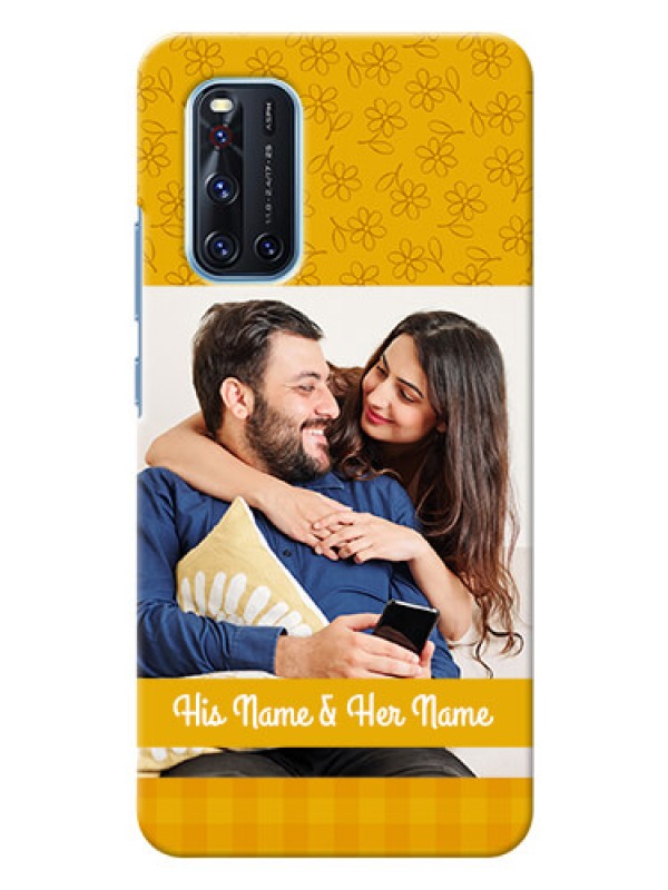 Custom Vivo V19 mobile phone covers: Yellow Floral Design