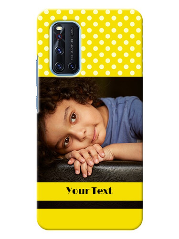 Custom Vivo V19 Custom Mobile Covers: Bright Yellow Case Design