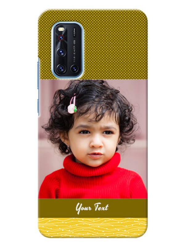 Custom Vivo V19 custom mobile back covers: Simple Green Color Design