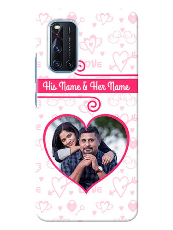 Custom Vivo V19 Personalized Phone Cases: Heart Shape Love Design