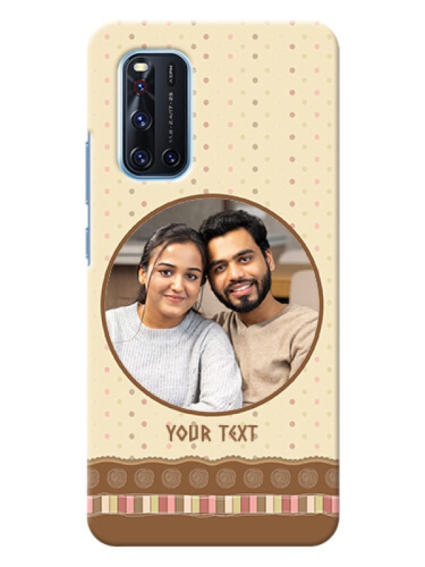 Custom Vivo V19 Mobile Cases: Brown Dotted Mobile Case Design