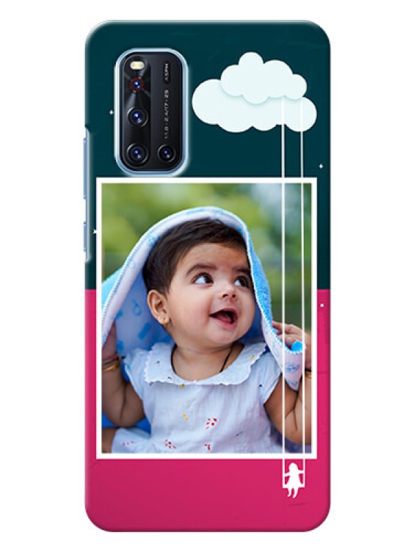Custom Vivo V19 custom phone covers: Cute Girl with Cloud Design