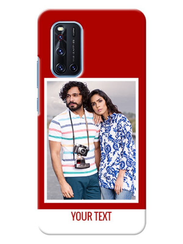 Custom Vivo V19 mobile phone covers: Simple Red Color Design