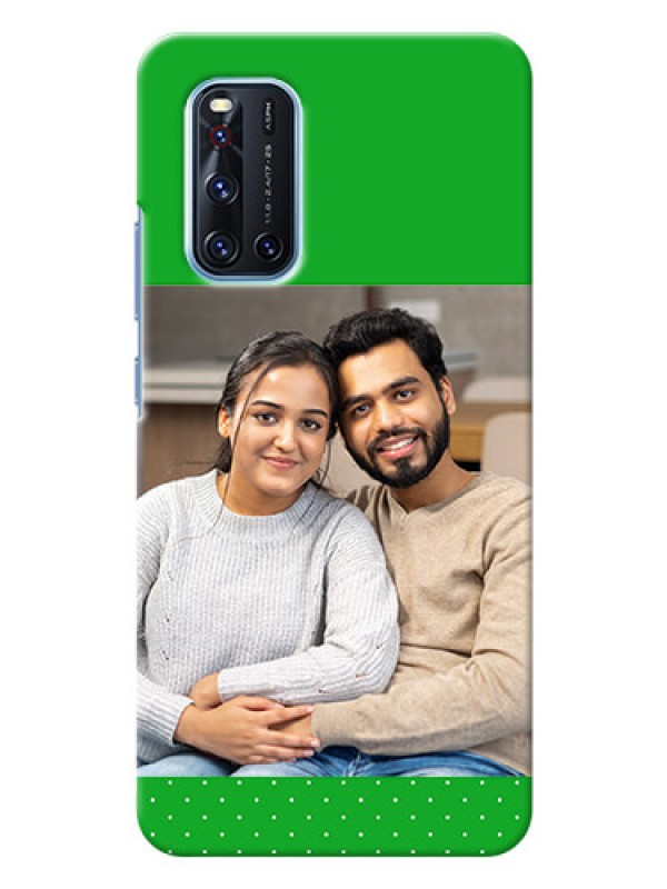 Custom Vivo V19 Personalised mobile covers: Green Pattern Design