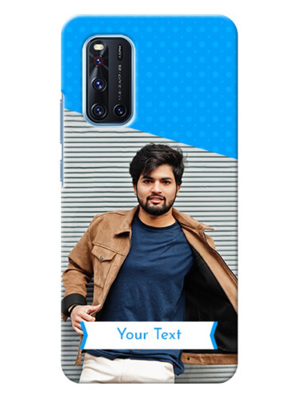 Custom Vivo V19 Personalized Mobile Covers: Simple Blue Color Design
