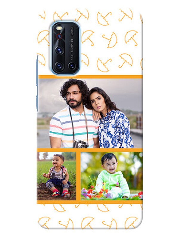 Custom Vivo V19 Personalised Phone Cases: Yellow Pattern Design