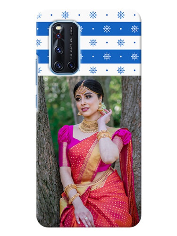Custom Vivo V19 custom mobile covers: Snow Pattern Design