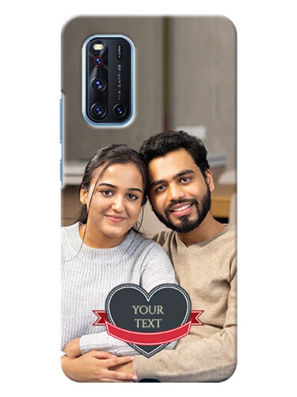 Custom Vivo V19 mobile back covers online: Just Married Couple Design