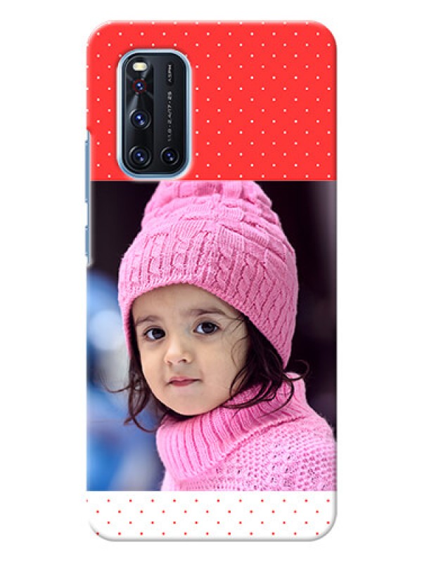 Custom Vivo V19 personalised phone covers: Red Pattern Design