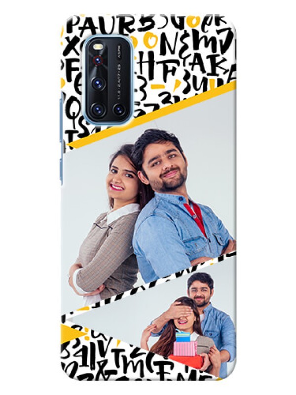 Custom Vivo V19 Phone Back Covers: Letters Pattern Design