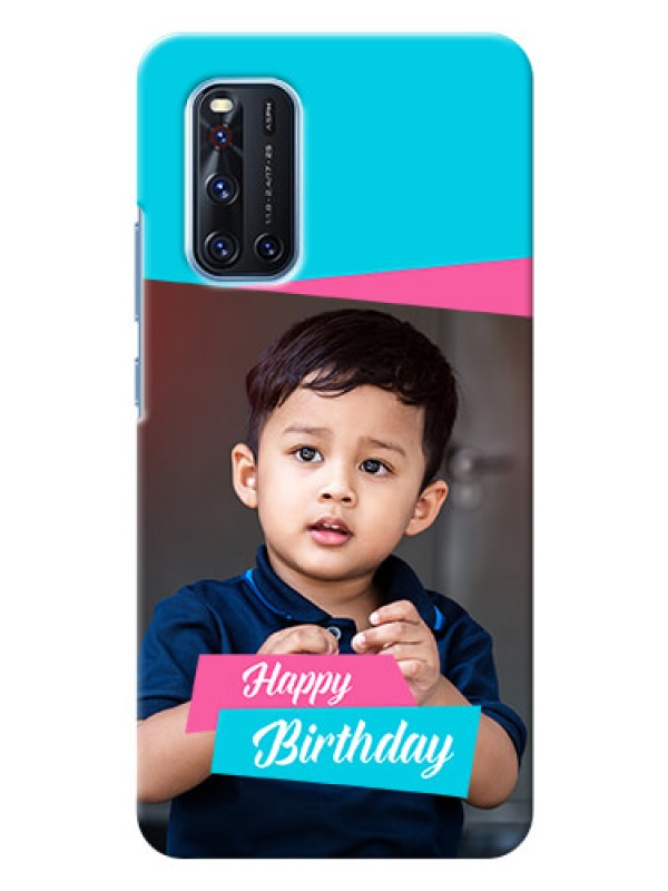 Custom Vivo V19 Mobile Covers: Image Holder with 2 Color Design