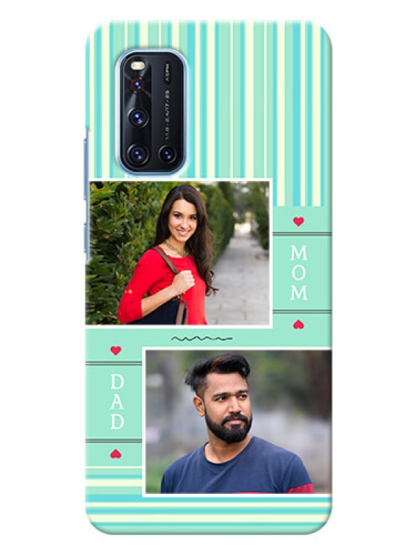 Custom Vivo V19 custom mobile phone covers: Mom & Dad Pic Design