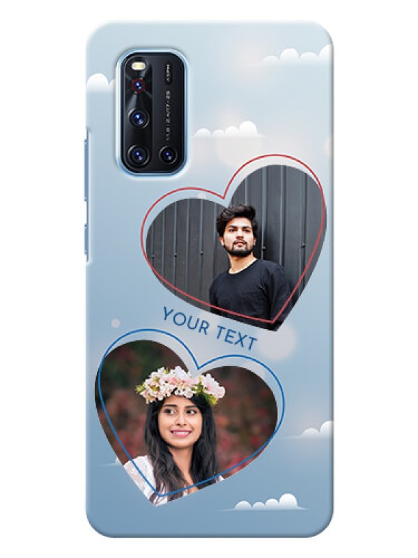 Custom Vivo V19 Phone Cases: Blue Color Couple Design 
