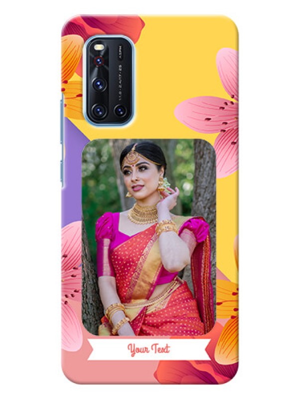 Custom Vivo V19 Mobile Covers: 3 Image With Vintage Floral Design