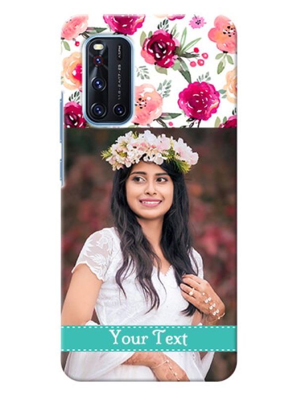 Custom Vivo V19 Personalized Mobile Cases: Watercolor Floral Design