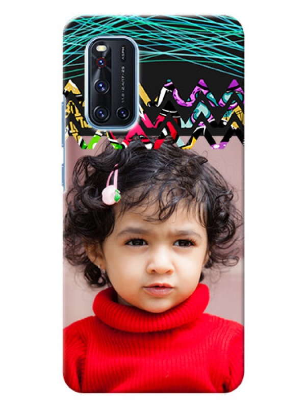 Custom Vivo V19 personalized phone covers: Neon Abstract Design