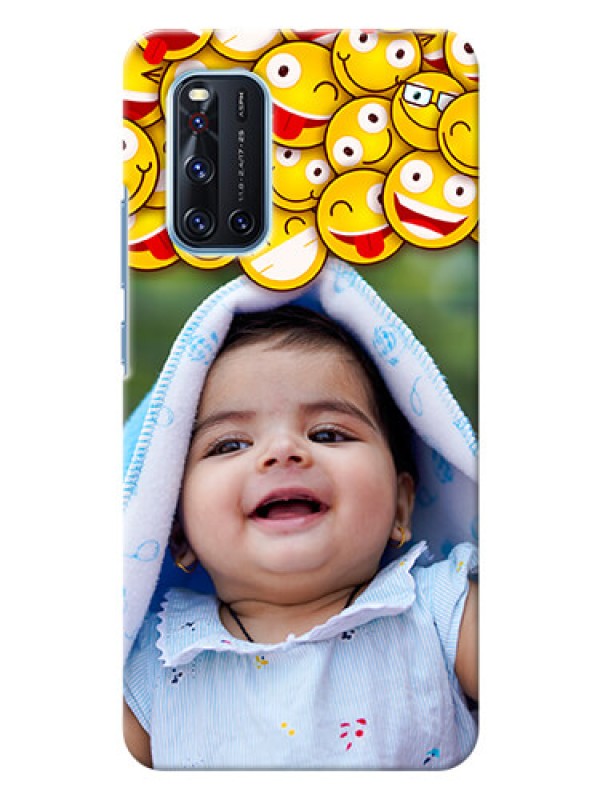 Custom Vivo V19 Custom Phone Cases with Smiley Emoji Design