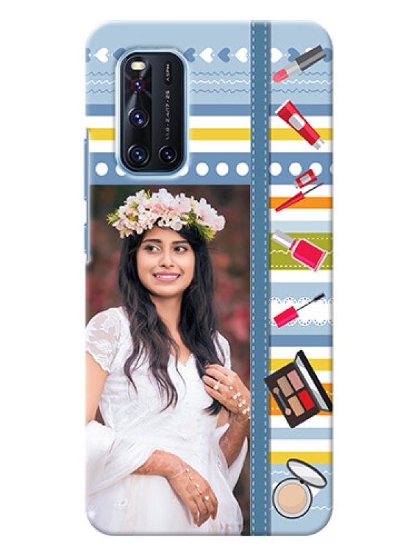 Custom Vivo V19 Personalized Mobile Cases: Makeup Icons Design