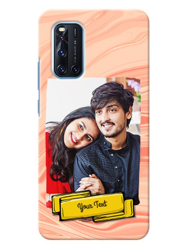 Custom Vivo V19 Customized Phone Cases: Marble Texture Design