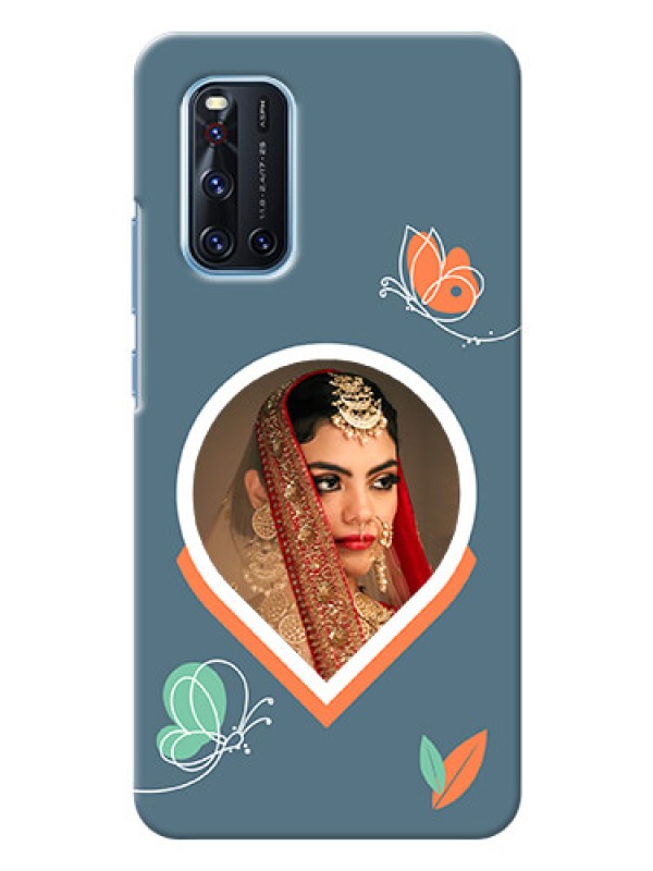 Custom Vivo V19 Custom Mobile Case with Droplet Butterflies Design