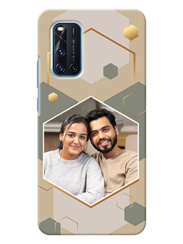 Custom Vivo V19 Phone Back Covers: Stylish Hexagon Pattern Design