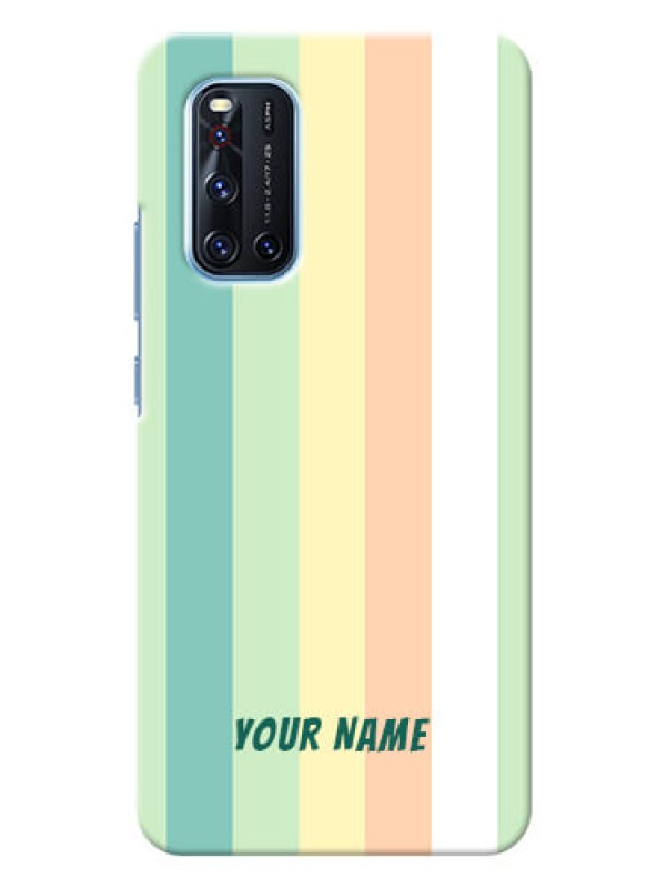 Custom Vivo V19 Back Covers: Multi-colour Stripes Design
