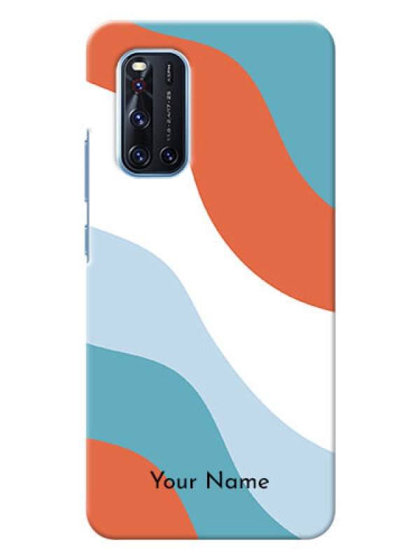 Custom Vivo V19 Mobile Back Covers: coloured Waves Design
