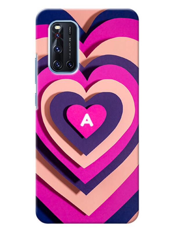Custom Vivo V19 Custom Mobile Case with Cute Heart Pattern Design