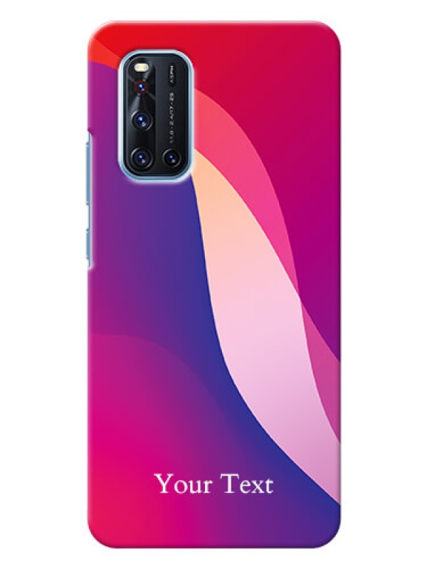 Custom Vivo V19 Mobile Back Covers: Digital abstract Overlap Design