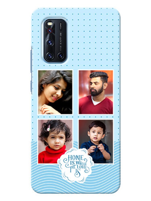 Custom Vivo V19 Custom Phone Covers: Cute love quote with 4 pic upload Design