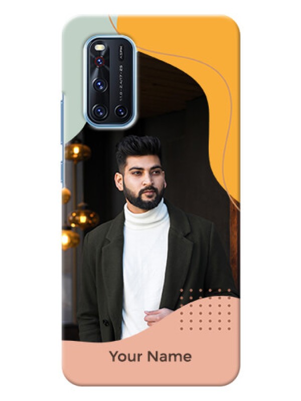 Custom Vivo V19 Custom Phone Cases: Tri-coloured overlay design