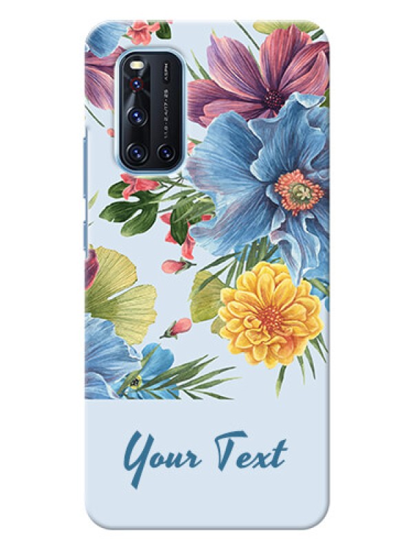 Custom Vivo V19 Custom Phone Cases: Stunning Watercolored Flowers Painting Design