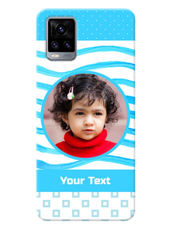 Custom Vivo V20 2021 phone back covers: Simple Blue Case Design