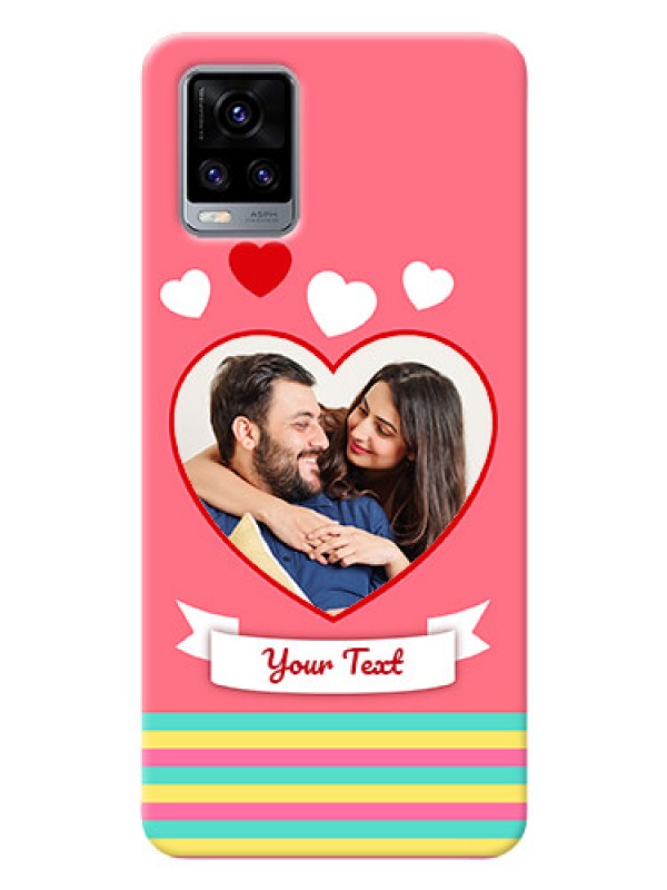 Custom Vivo V20 2021 Personalised mobile covers: Love Doodle Design