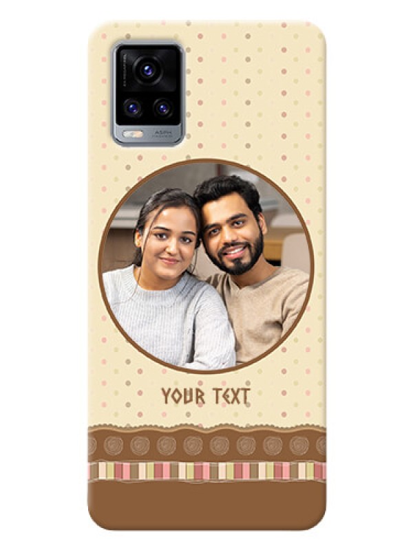 Custom Vivo V20 2021 Mobile Cases: Brown Dotted Mobile Case Design