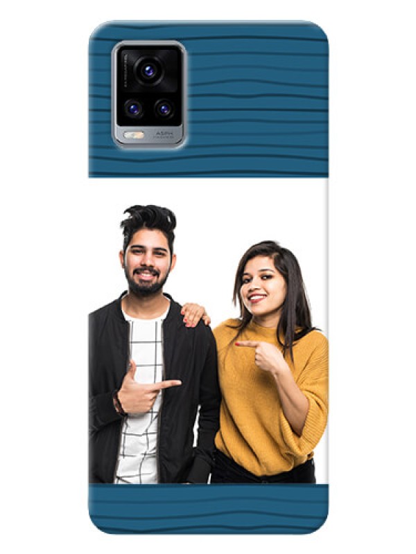 Custom Vivo V20 2021 Custom Phone Cases: Blue Pattern Cover Design