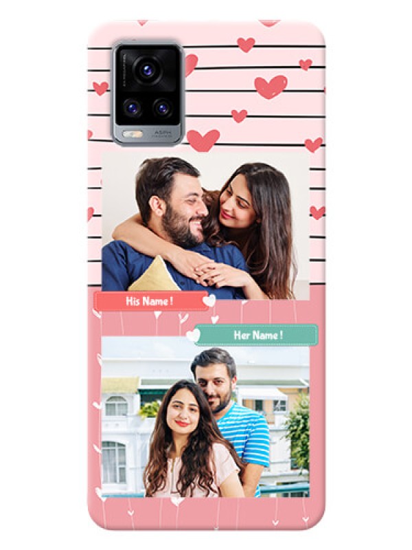 Custom Vivo V20 2021 custom mobile covers: Photo with Heart Design