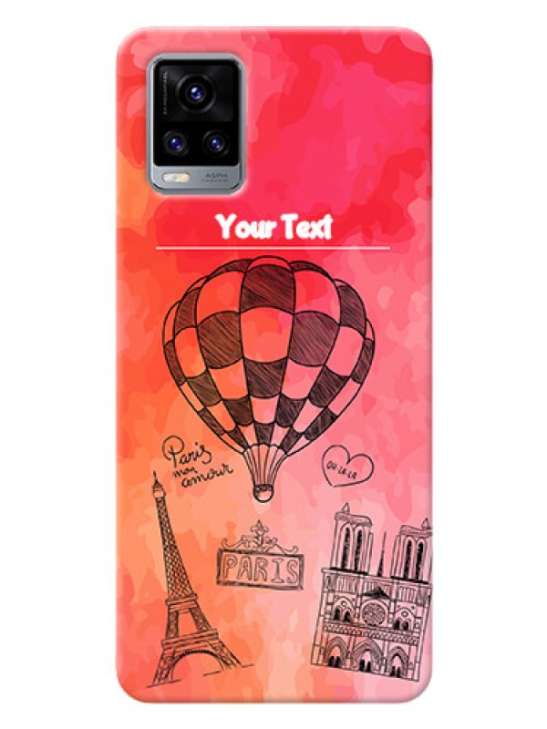 Custom Vivo V20 2021 Personalized Mobile Covers: Paris Theme Design