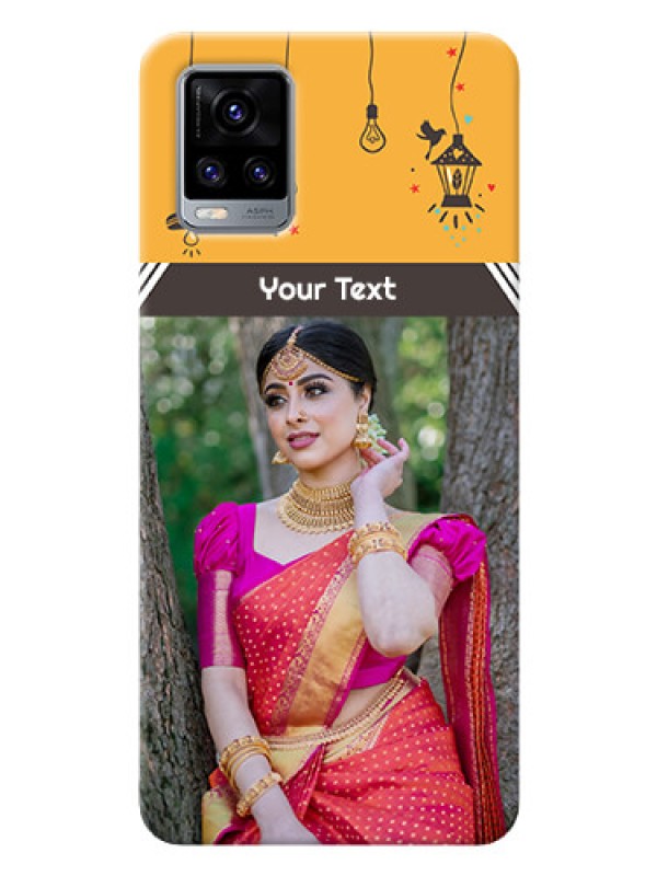 Custom Vivo V20 2021 custom back covers with Family Picture and Icons 