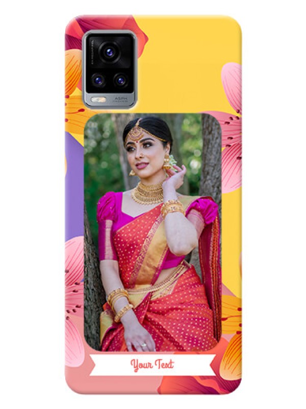 Custom Vivo V20 2021 Mobile Covers: 3 Image With Vintage Floral Design