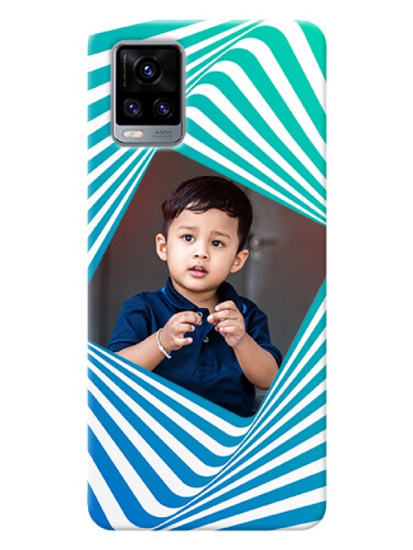 Custom Vivo V20 2021 Personalised Mobile Covers: Abstract Spiral Design