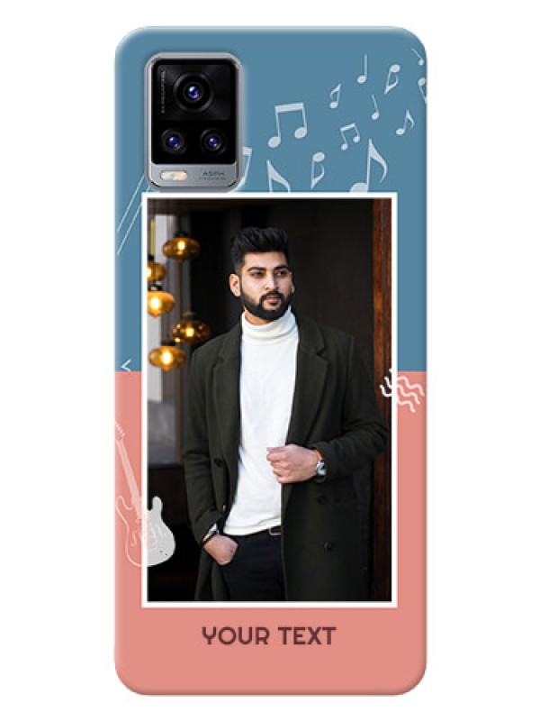 Custom Vivo V20 2021 Phone Back Covers with Color Musical Note Design