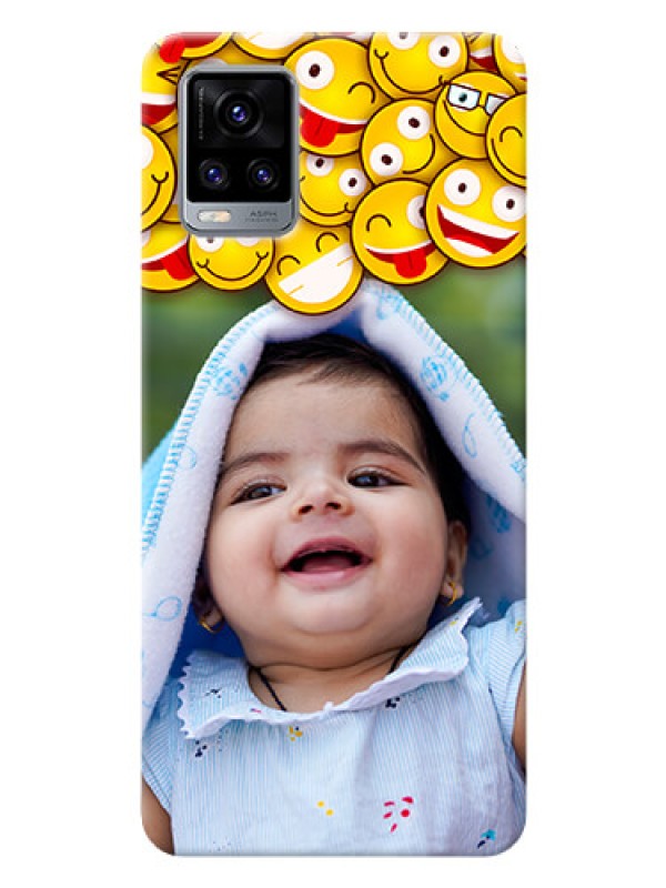 Custom Vivo V20 2021 Custom Phone Cases with Smiley Emoji Design