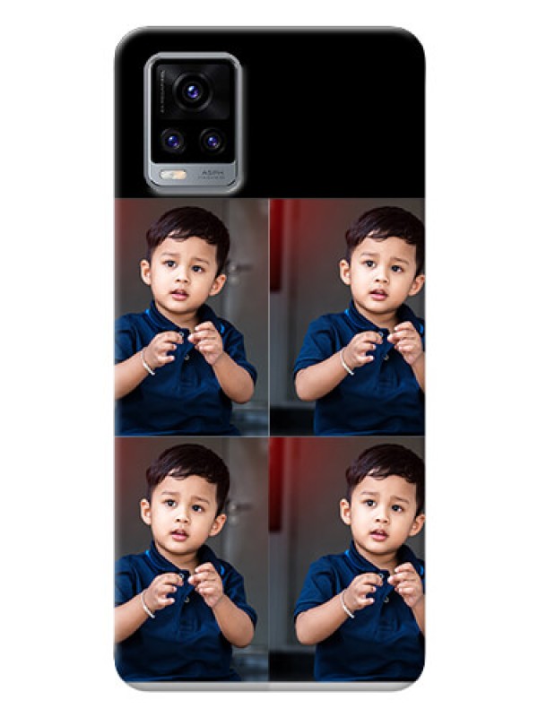 Custom Vivo V20 2021 4 Image Holder on Mobile Cover